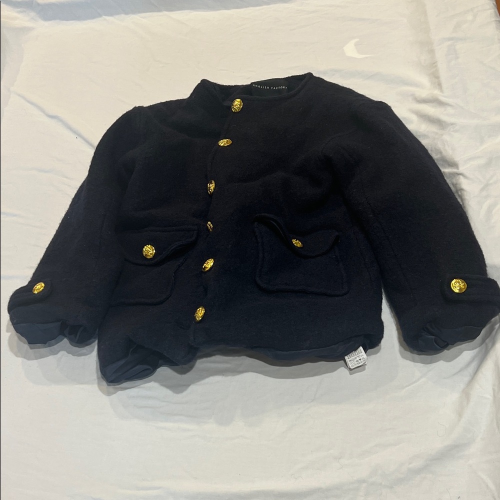 English Factory Navy Blazer with Gold Buttons